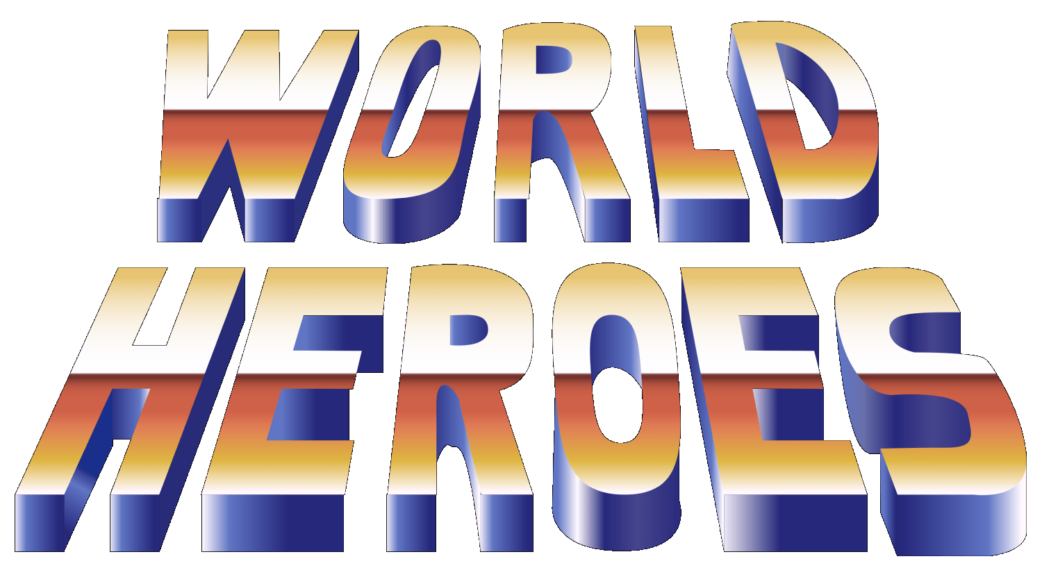 World Heroes logo for Super Nintendo